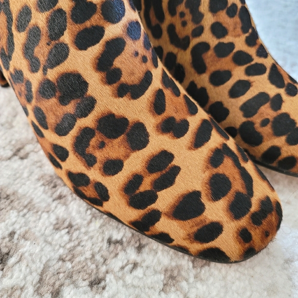🆕️ J Crew Willa Calf Hair Ankle Boots Leopard - Picture 6 of 8